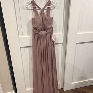 Birdy gray bridesmaid dress in mauve Kiko style